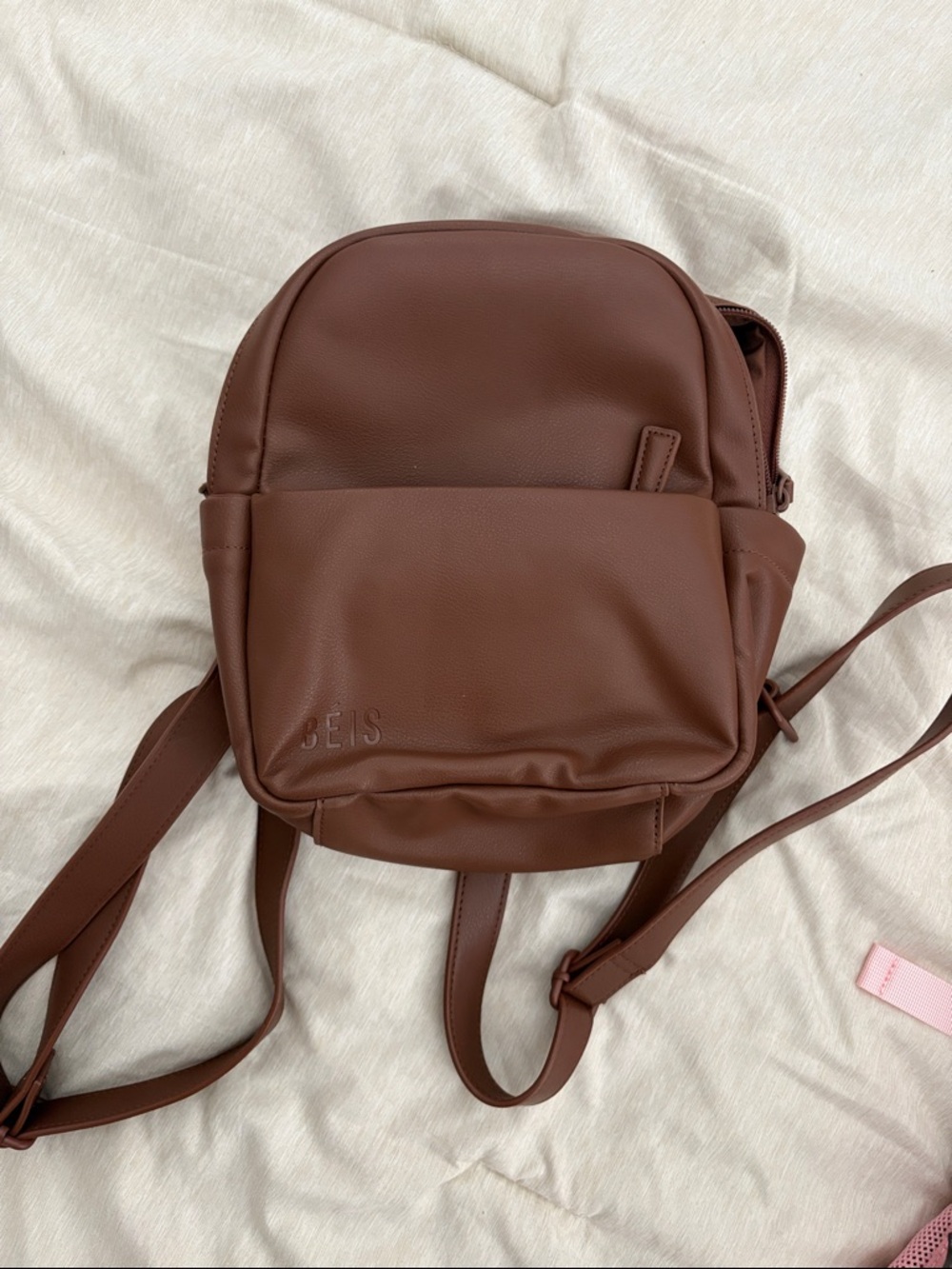 BEIS Brown Mini Backpack
